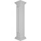 Ekena Millwork 8"W x 48"H Straight Newel Post with Panel, Peaked Capital & Base Trim (Installation kit included) NWL08X48SPP0B0 - alternate 8